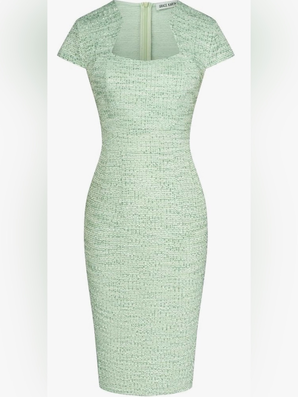 Sleek Mint Sheath Dress